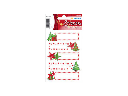 HERMA Autocollants de Noël DECOR 'Voeux de Noël', pailleté