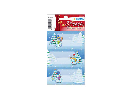 HERMA Autocollants de Noël DECOR 'Voeux de Noël', pailleté