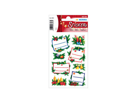 HERMA Autocollants de Noël DECOR 'Voeux de Noël', pailleté