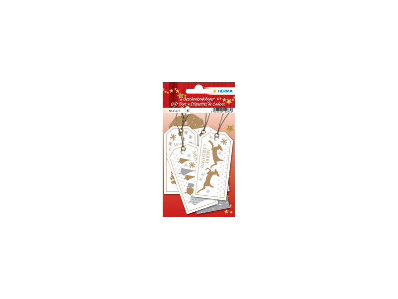 HERMA Etiquette pour cadeau de Noël 3D, rond, or
