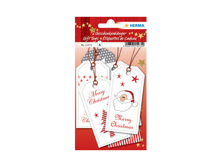 HERMA Etiquette pour cadeau de Noël 3D, rond, or