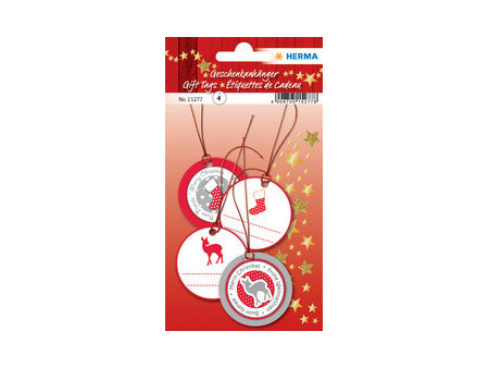 HERMA Etiquette pour cadeau de Noël 3D, rond, or