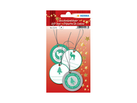 HERMA Etiquette pour cadeau de Noël 3D, rond, or