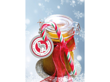 HERMA Etiquette pour cadeau de Noël 3D, rond, vert/argent