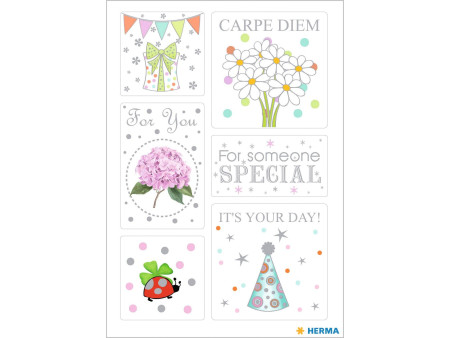 HERMA Sticker cadeau HOME 'Good Luck'