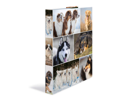 HERMA Classeur à anneaux 'Animals' - chiens, A4, mécanisme à