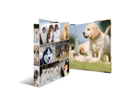 HERMA Classeur à anneaux 'Animals' - chiens, A4, mécanisme à