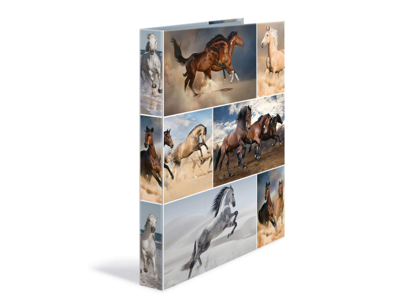 HERMA Classeur à anneaux 'Animals' - chevaux, A4, mécanisme