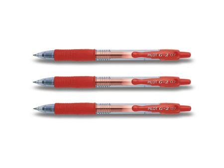 PILOT Stylo roller à encre gel G2 07, rouge