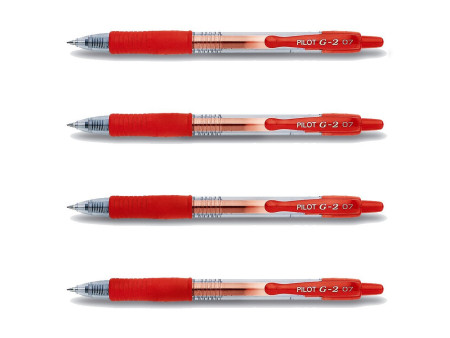 PILOT Stylo roller à encre gel G2 07, rouge