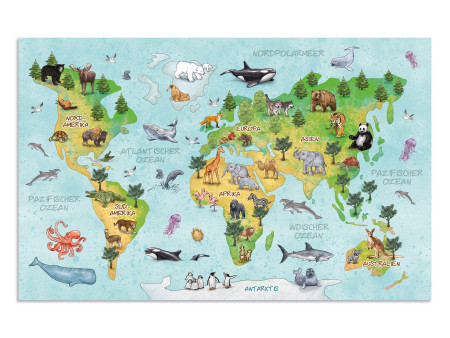 HERMA Sous-main 'Carte du monde', (L)550 x (H)350 mm