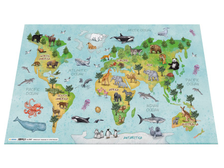 HERMA Sous-main 'Carte du monde', (L)550 x (H)350 mm