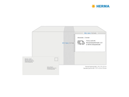 HERMA Étiquette universelle recyclée, 99,1 x 67,7 mm