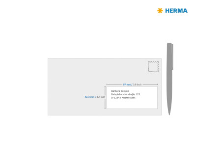 HERMA Étiquette universelle recyclée, 97 x 42,3 mm