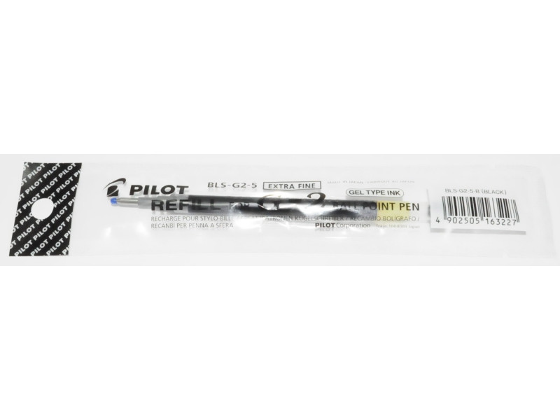 PILOT Recharge pour stylo encre gel BLS-G2-5, noir