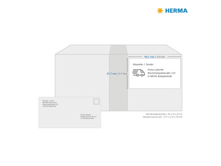 HERMA Étiquette universelle recyclée, 99,1 x 67,7 mm