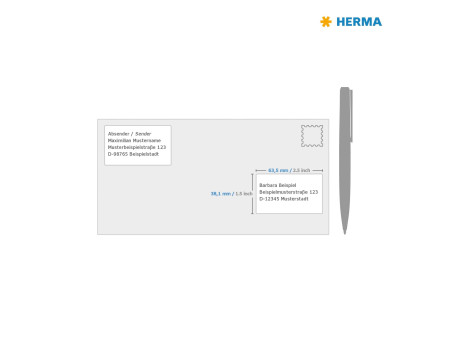 HERMA Étiquette universelle recyclée, 63,5 x 38,1 mm