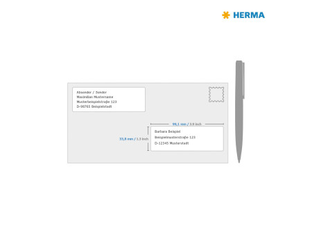 HERMA Étiquette universelle recyclée, 99,1 x 33,8 mm