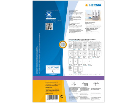 HERMA Étiquette pour dos de classeur recyclée, 192 x 61 mm,
