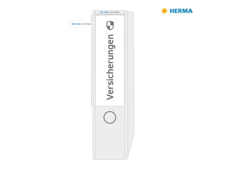 HERMA Étiquette pour dos de classeur recyclée, 192 x 61 mm,