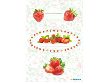 HERMA Étiquette de cuisine HOME 'Fraises', 76 x 35 mm