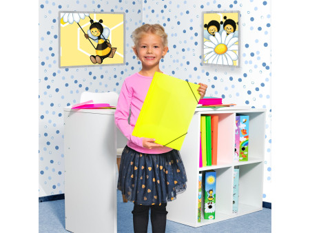 HERMA Chemise à élastiques, en PP, A4, jaune fluo