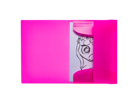 HERMA Chemise à élastiques, en PP, A4, rose fluo
