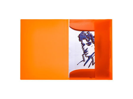 HERMA Chemise à élastiques, en PP, A3, orange fluo