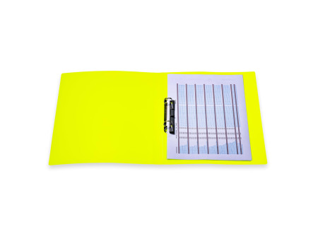 HERMA Classeur à anneaux, A4, 2 anneaux, jaune fluo