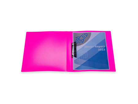 HERMA Classeur à anneaux, A4, 2 anneaux, rose fluo