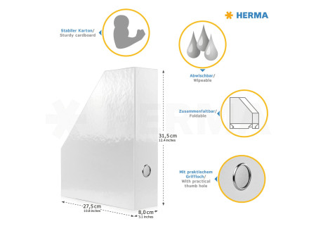 HERMA Porte-revue 'Licorne', A4, carton, (L)85 mm