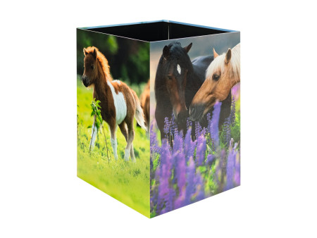 HERMA Corbeille à papier 'Pré à chevaux', carton