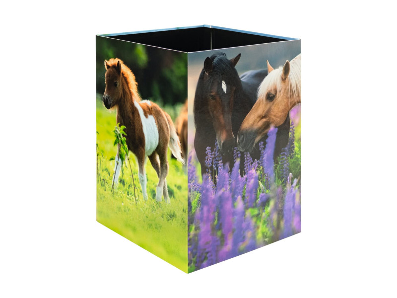 HERMA Corbeille à papier 'Pré à chevaux', carton