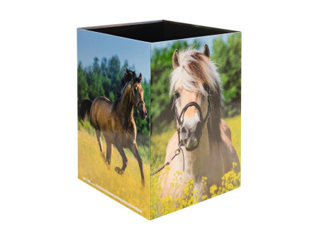 HERMA Corbeille à papier 'Pré à chevaux', carton