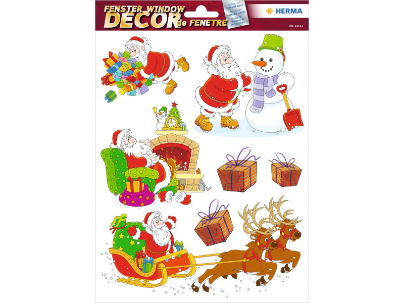 HERMA Image de Noël pour fenêtre 'Joyeux Père Noël'
