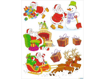 HERMA Image de Noël pour fenêtre 'Joyeux Père Noël'