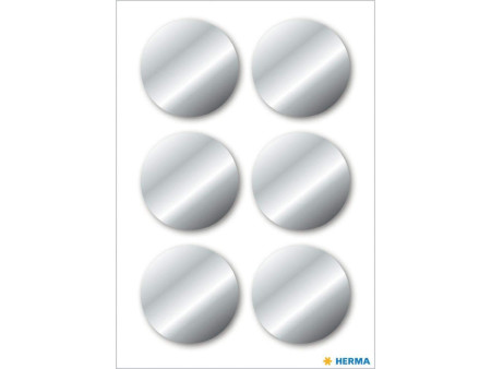 HERMA Sticker de Noël, rond, 32 mm, argent