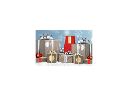HERMA Sticker de Noël, rectangulaire, 26 x 54 mm, argent