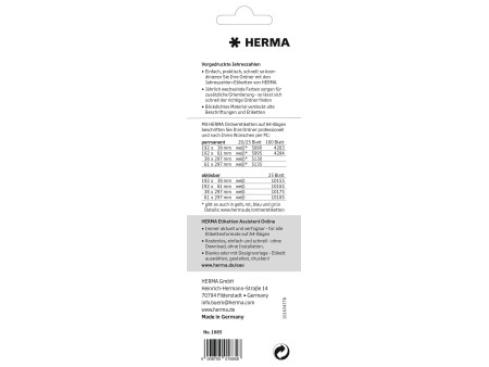 HERMA Étiquette pour classeur '2025', 60 x 26 mm, imprimé
