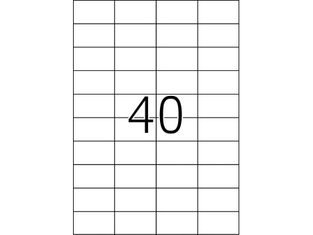 TOP STICK Etiquette universelle, 52,5 x 29,7 mm, blanc