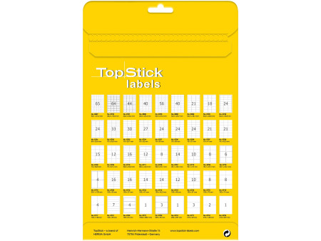 TOP STICK Etiquette universelle, 70 x 32 mm, blanc
