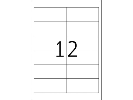 TOP STICK Etiquette universelle, 97,0 x 42,3 mm, blanc