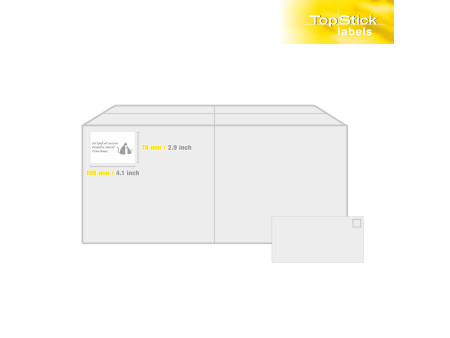 TOP STICK Etiquette universelle, 105 x 74, blanc
