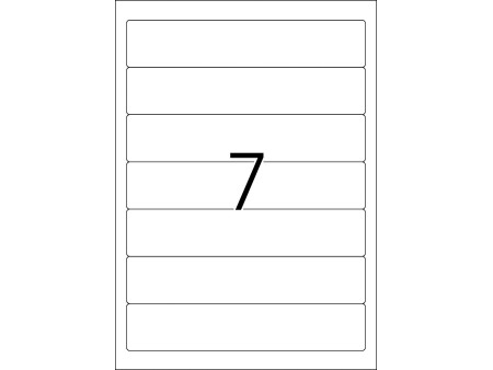 TOP STICK Etiquette pour dos de classeur, 192 x 38 mm, blanc