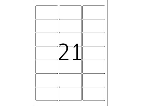 TOP STICK Etiquette universelle, 63,5 x 38,1 mm, blanc