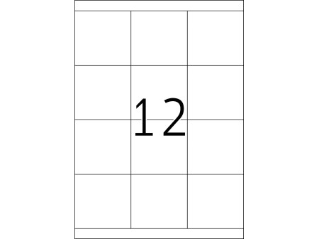 TOP STICK Etiquette universelle, 70,0 x 67,7 mm, blanc