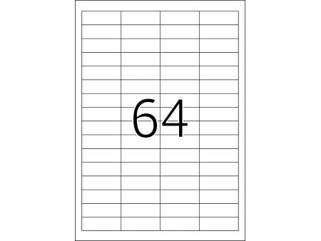 TOP STICK Etiquette universelle, 48,3 x 16,9 mm, blanc