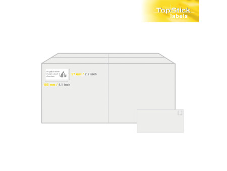 TOP STICK Etiquette universelle, 105 x 57 mm, blanc