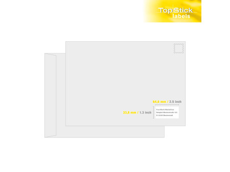 TOP STICK Etiquette universelle, 70 x 35 mm, blanc