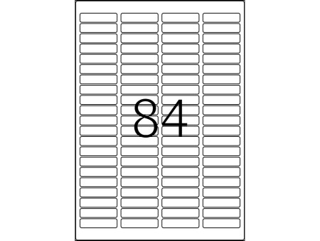TOP STICK Etiquette universelle, 46 x 11,1 mm, blanc